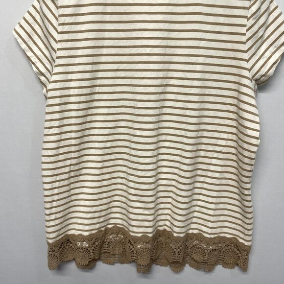 Isaac Mizrahi Live Women Short Sleeve Blouse Top Shirt Size XL X-Large M276 -6 - Picture 12 of 13